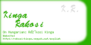 kinga rakosi business card
